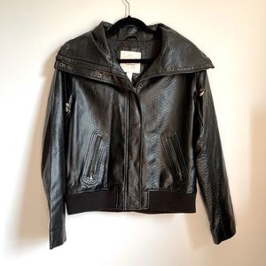 Covington faux pebble leather jacket size large